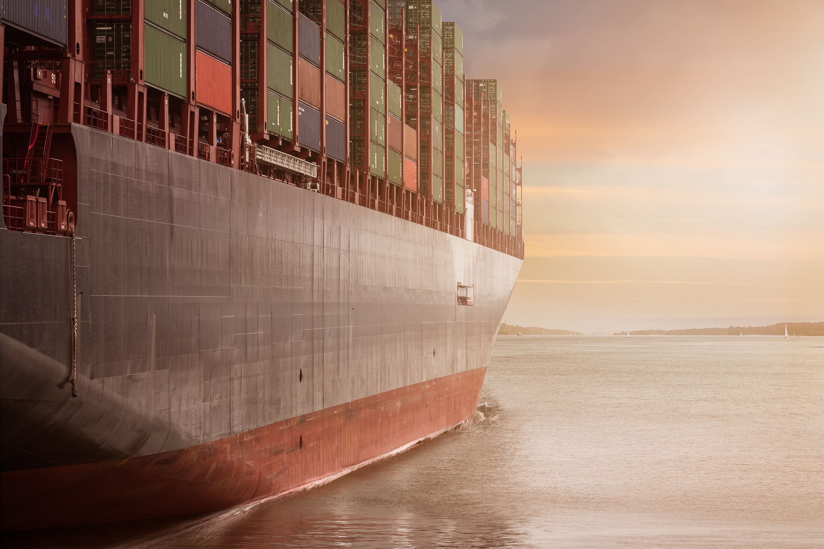 Shipping containers representing the EEC India and Asia sourcing network